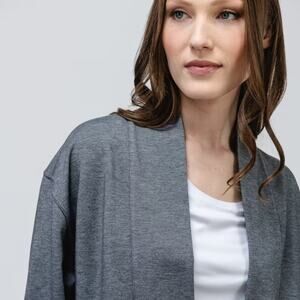 Ministry of Supply Merino Wool‎ Blend Fusion Terry Cardigan Gray Heather XS NWT